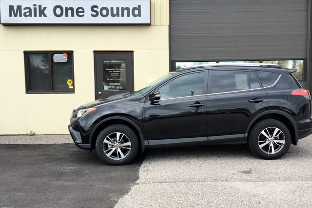 Toyota 2018 Rav4 with professional window tint in North Bay